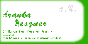 aranka meszner business card